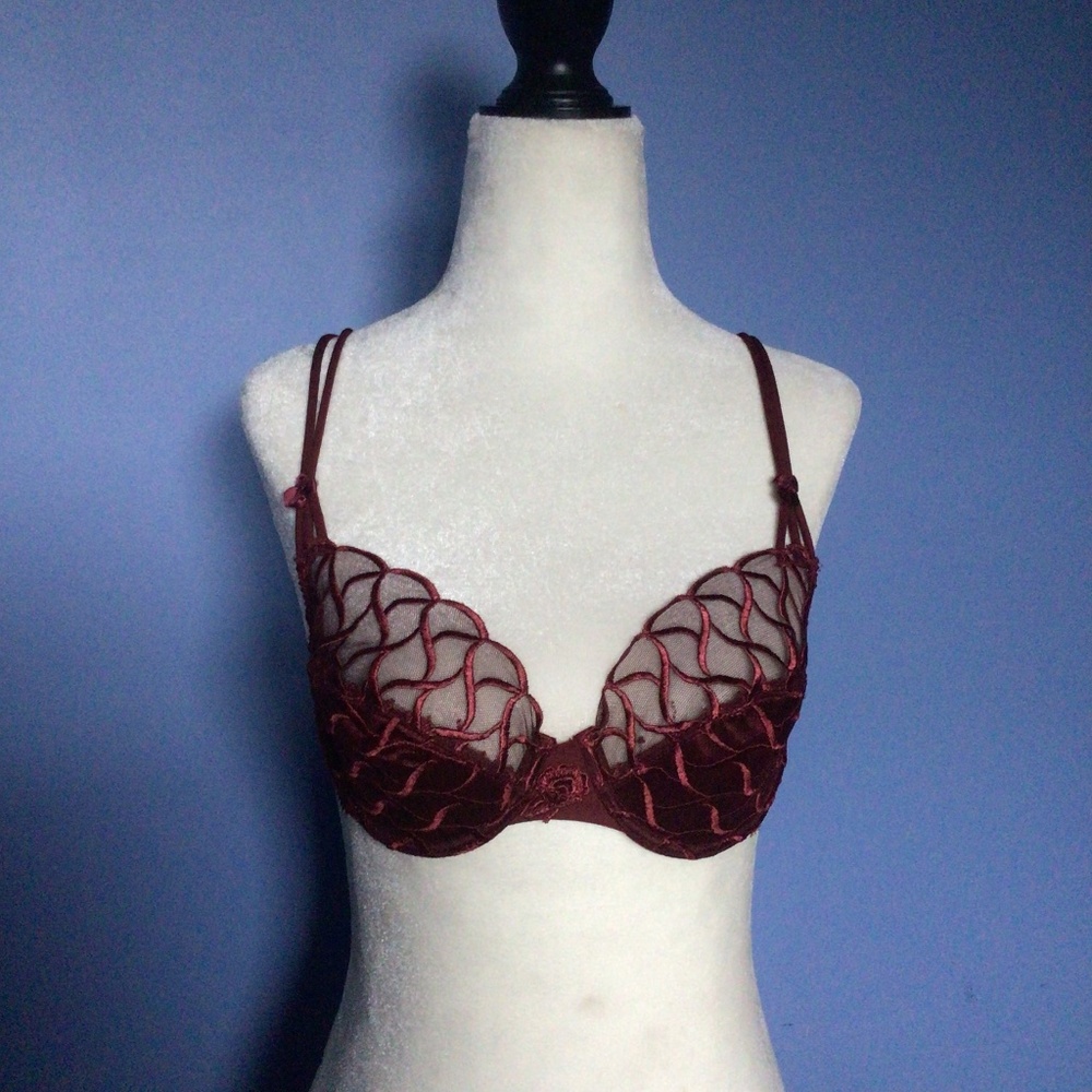 Vintage Pastunette Burgundy Bra